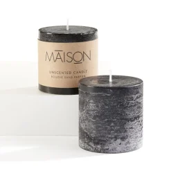 Decorative Candles*Gift Craft Pillar 3X3 - Black