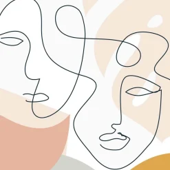 Plates, Trays & Containers*Nostalgia Import Pillow Tray - Abstract Faces