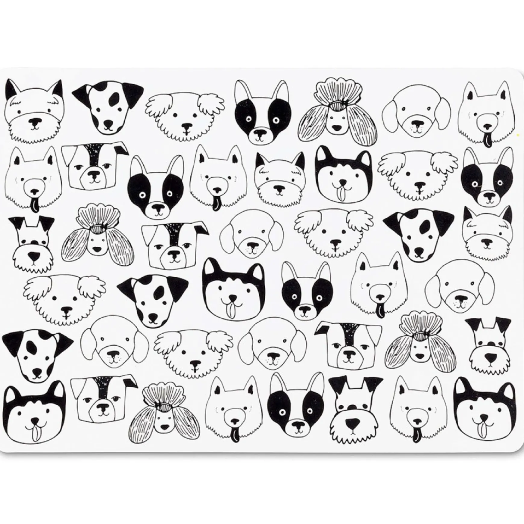 Tablecloths, Placemats & Napkins*Abbott Placemat - Dogs Faces