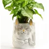 Vases & Pots*Gift Craft Planter Cover - Cat