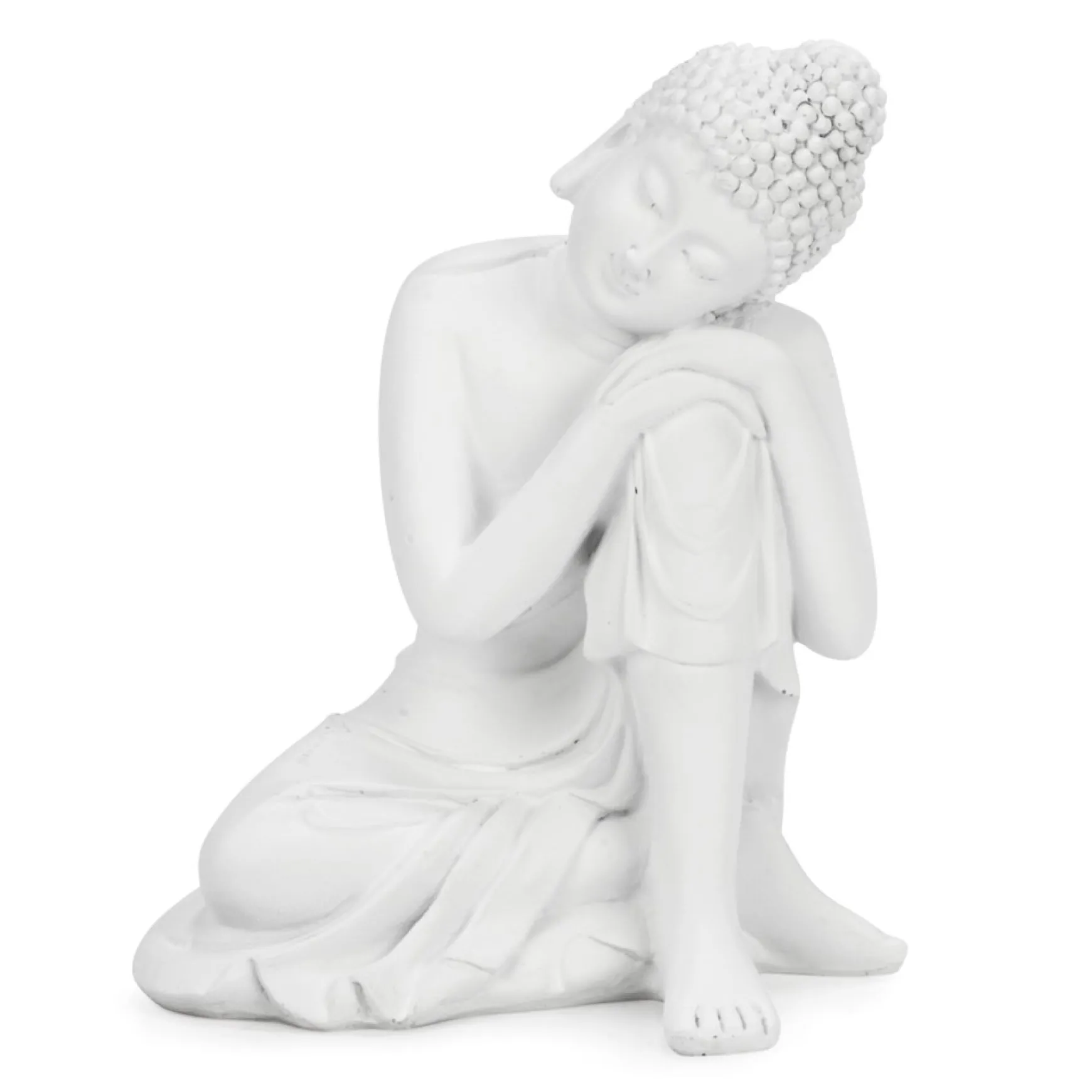 Decorative Objects*Attitudes Import Resting Buddha - White