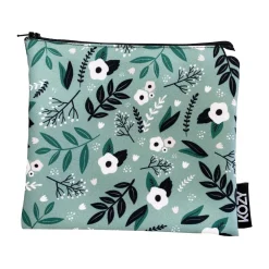 Lunches*Les textiles Patlin Reusable Medium Snack Bag - Green Flower