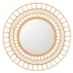 Mirrors*Attitudes Import Round Bamboo Mirror