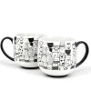 Mugs*Danesco Set Of 2 Coffee Cups - Cats