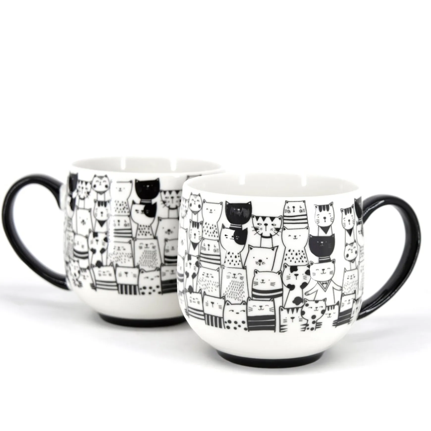 Mugs*Danesco Set Of 2 Coffee Cups - Cats