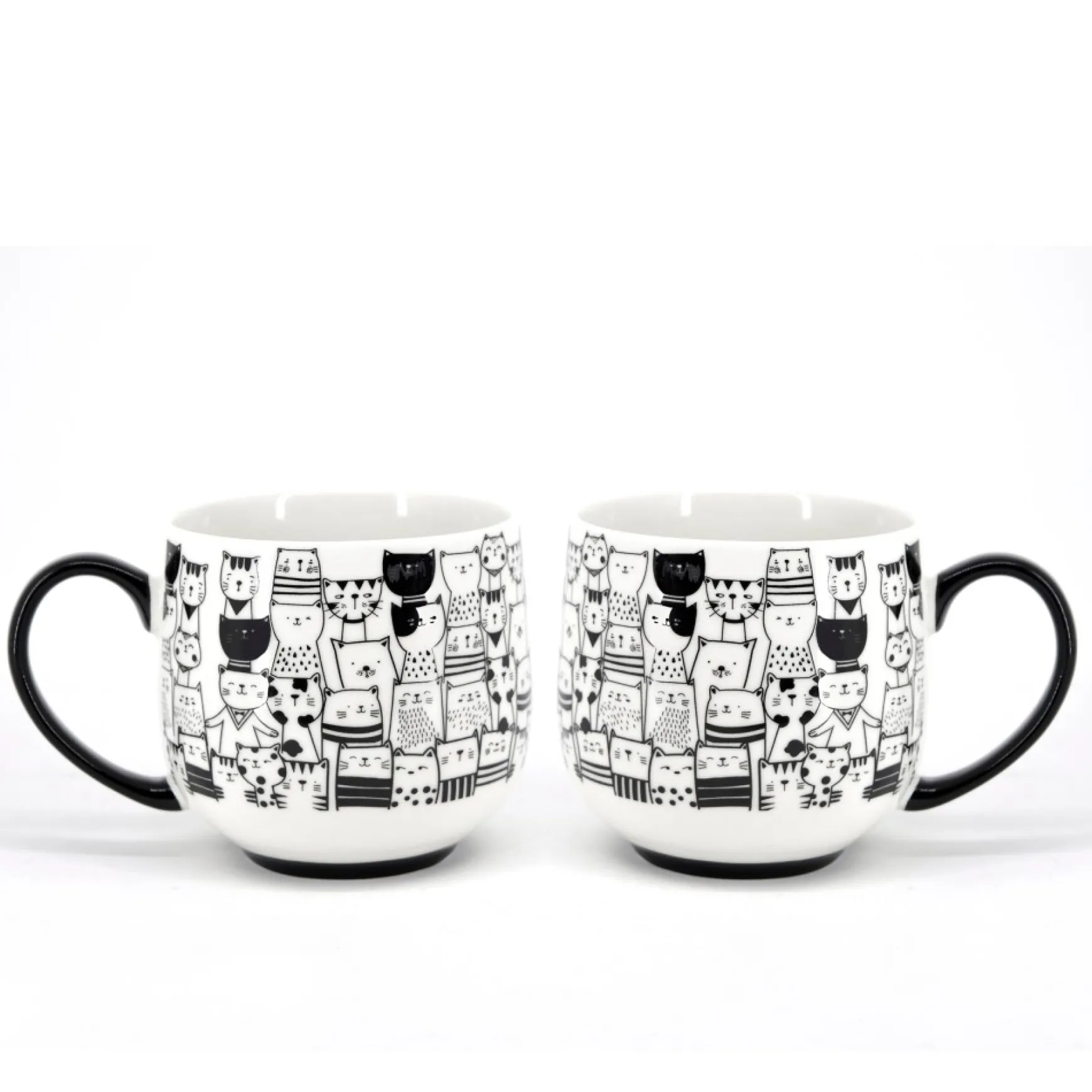 Mugs*Danesco Set Of 2 Coffee Cups - Cats