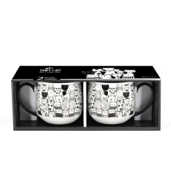 Mugs*Danesco Set Of 2 Coffee Cups - Cats