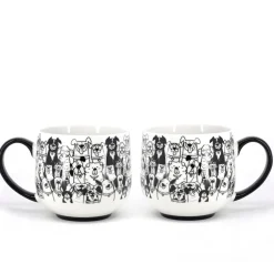 Mugs*Danesco Set Of 2 Coffee Cups - Dogs