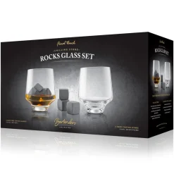 All For Spirits*PSI product Set Of 2 Glasses With 6 Ice Cubes In Soapstone