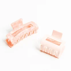 Hair Accessories*Caracol Set Of 2 Resin Hair Clips - Nude