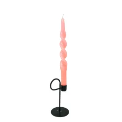 Decorative Candles*Nostalgia Import Set Of 2 Twisted Candles - Pink