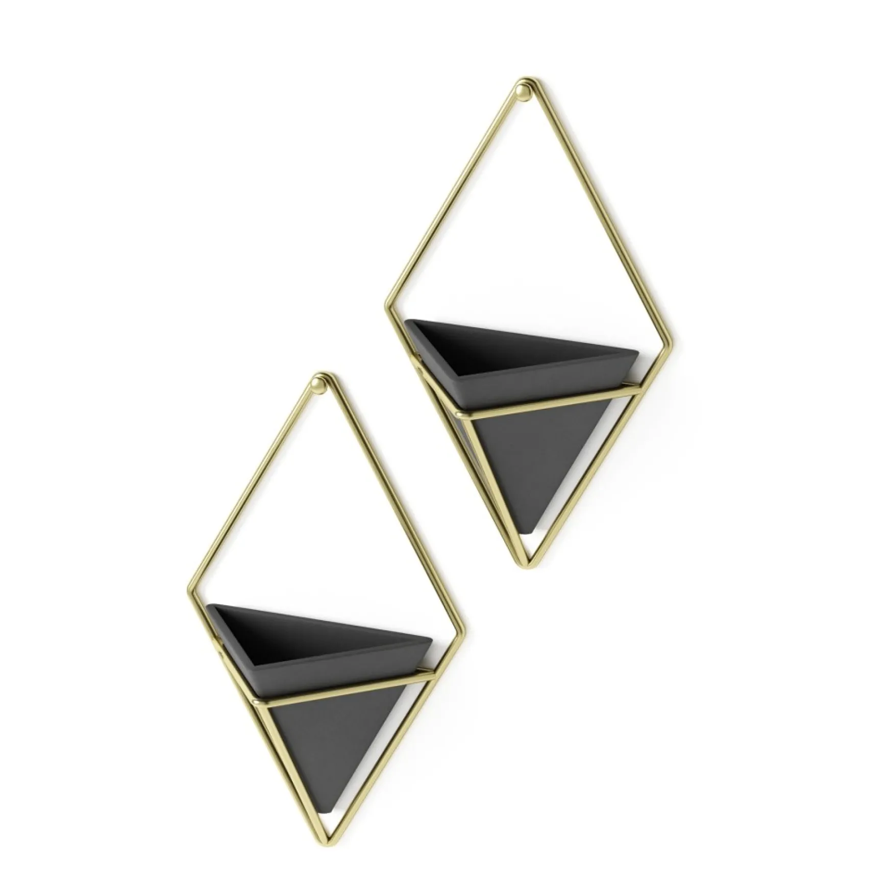 Wall Planters*Umbra Set Of 2 Wall Mounted Planters - Trigg Black