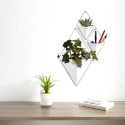 Wall Planters*Umbra Set Of 2 Wall Mounted Planters - Trigg