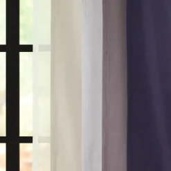 Poles & Curtains*Umbra Set Of Grey Blackout Curtains - Twilight