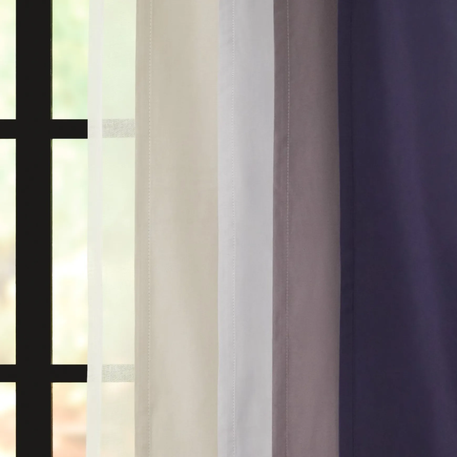 Poles & Curtains*Umbra Set Of Navy Blackout Curtains - Twilight