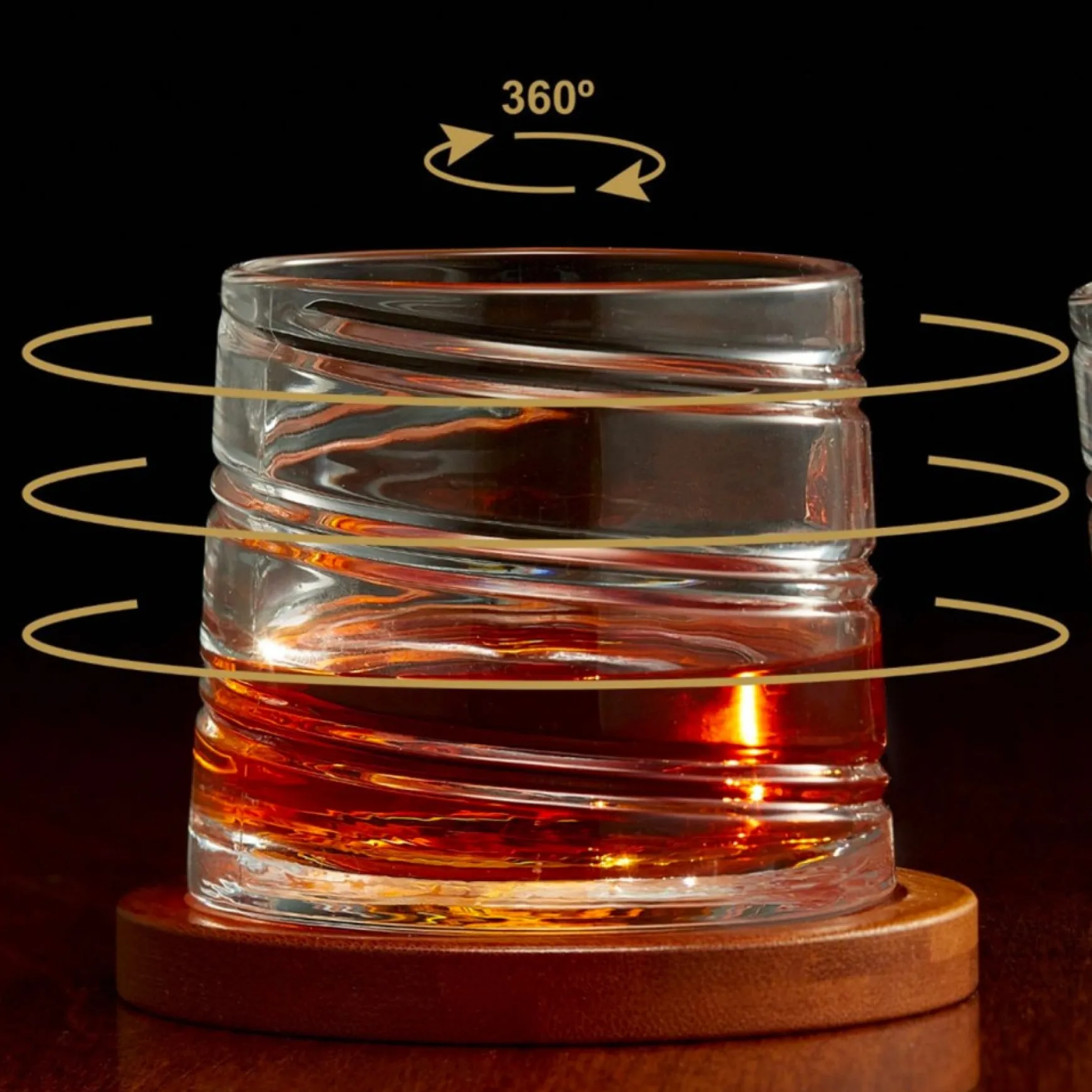 All For Spirits*Intercontinental Mercantile Set Of Spiral Glasses And Coasters