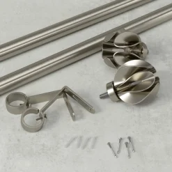 Poles & Curtains*Umbra Silver Curtain Rod - Blossom
