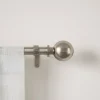 Poles & Curtains*Umbra Silver Curtain Rod - Bolas