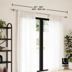 Poles & Curtains*Umbra Silver Curtain Rod - Circo
