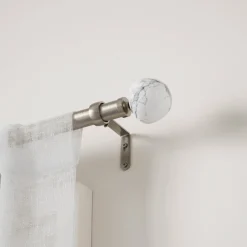 Poles & Curtains*Umbra Silver Curtain Rod - Venus