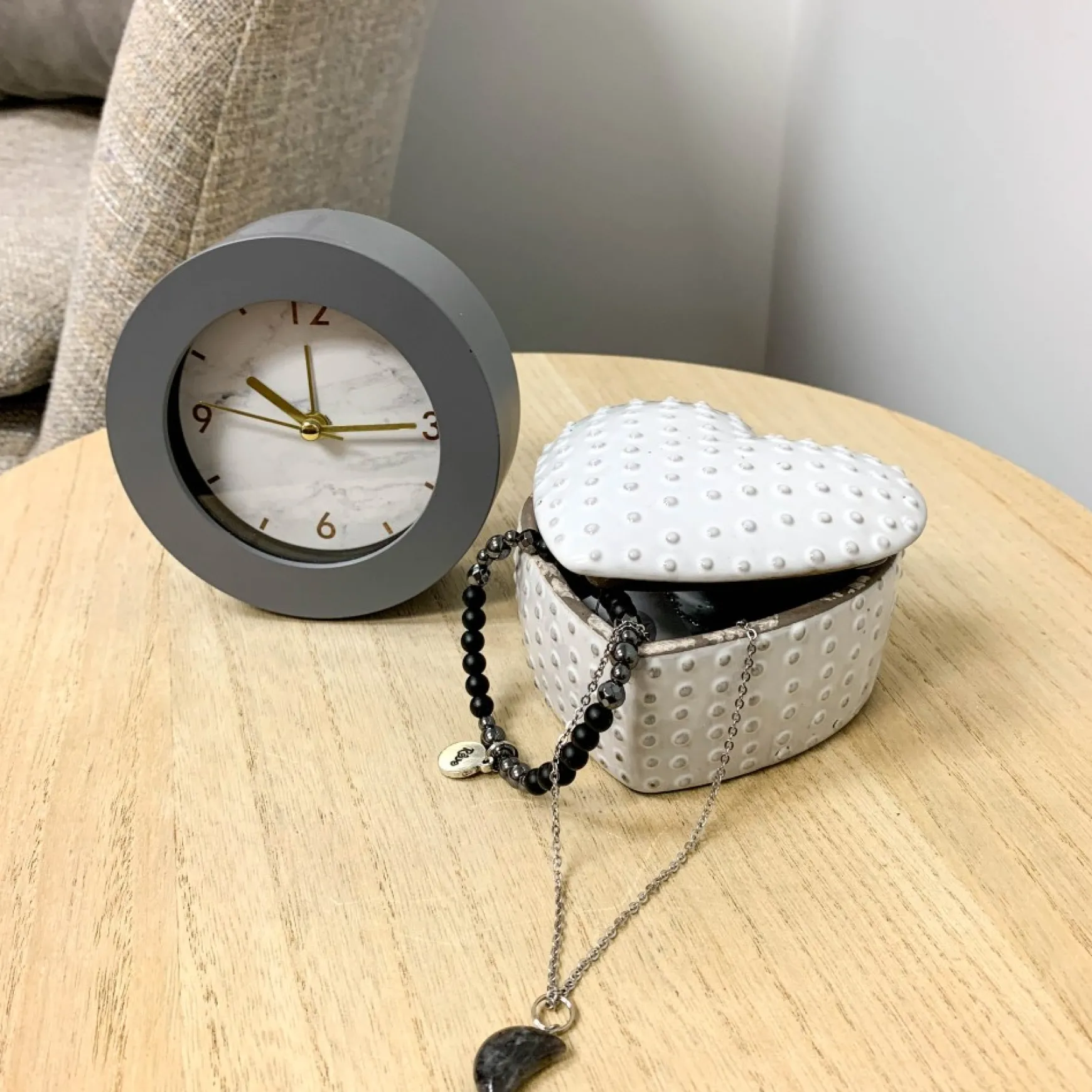 Decorative Objects*Attitudes Import 2 Small Alarm Clock - Gray