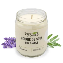 Scented Candles*Au Naturel Soy Candle 500Ml - Lavender And Sage