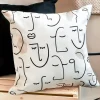 Cushions*Les textiles Patlin Square Cushion - Face Design