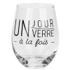 Products With Text*Attitudes Import Steamless Wine Glass - Un Jour/Verre A La Fois