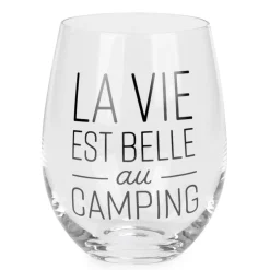 Products With Text*Attitudes Import 2 Steamless Wine Glass - Vie Au Camping