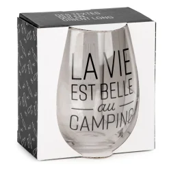 Products With Text*Attitudes Import 2 Steamless Wine Glass - Vie Au Camping