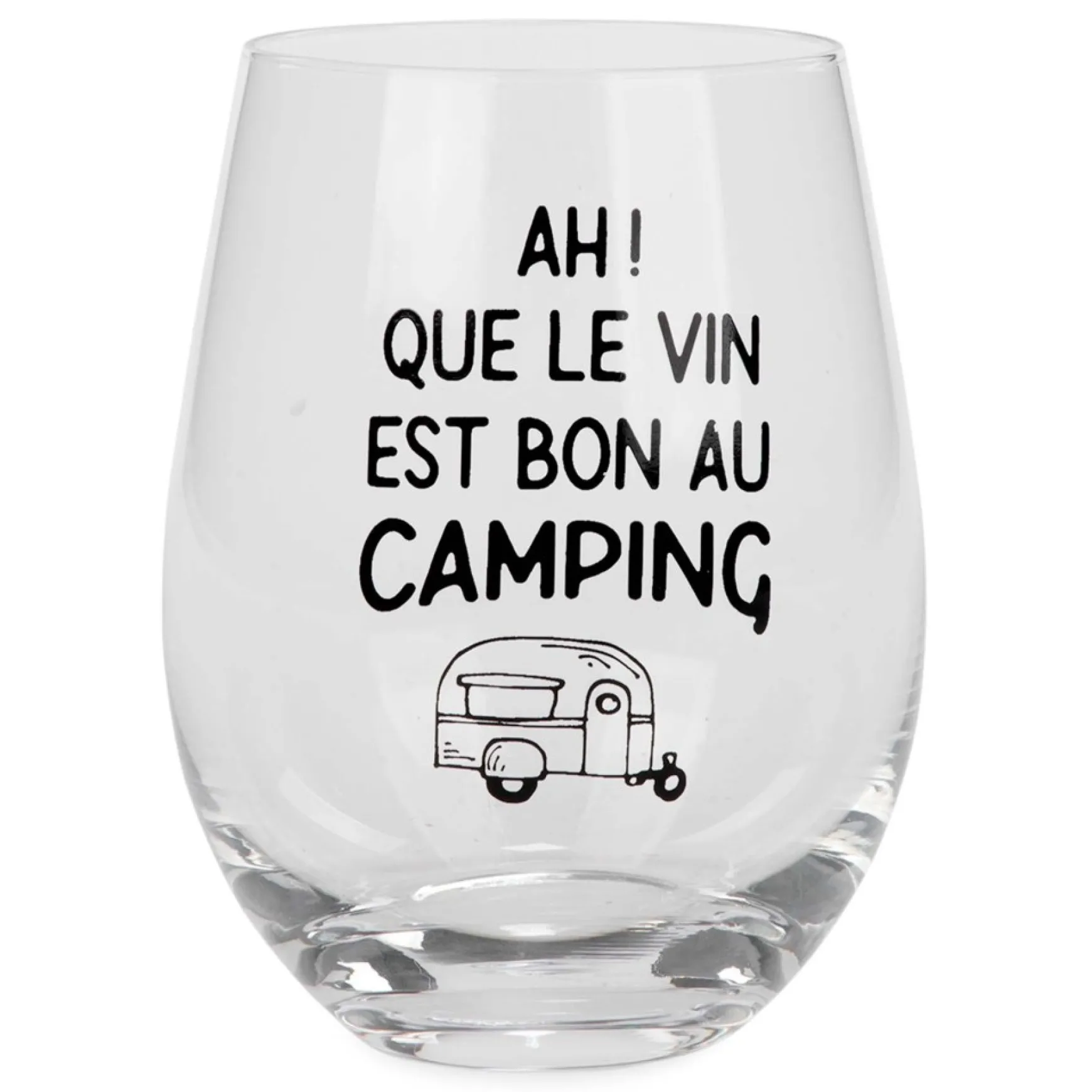All For Wine*Attitudes Import Stemless Wine Glass - Camping