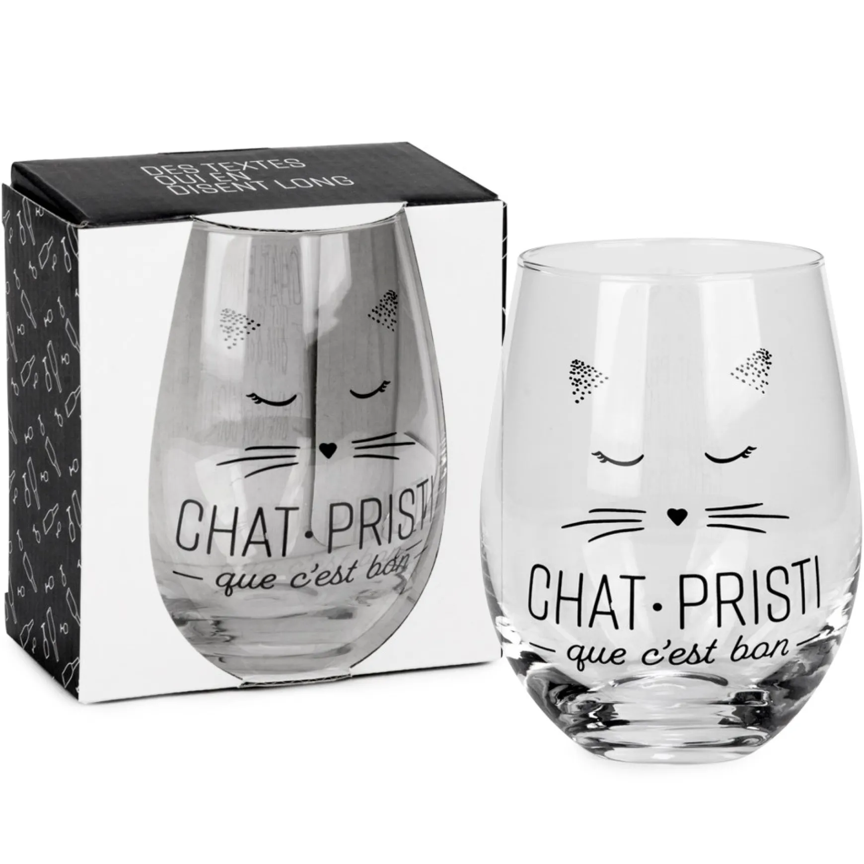 All For Wine*Attitudes Import Stemless Wine Glass - Chat-Pristi