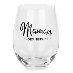 Products With Text*Attitudes Import 2 Stemless Wine Glass - Maman Hors Service