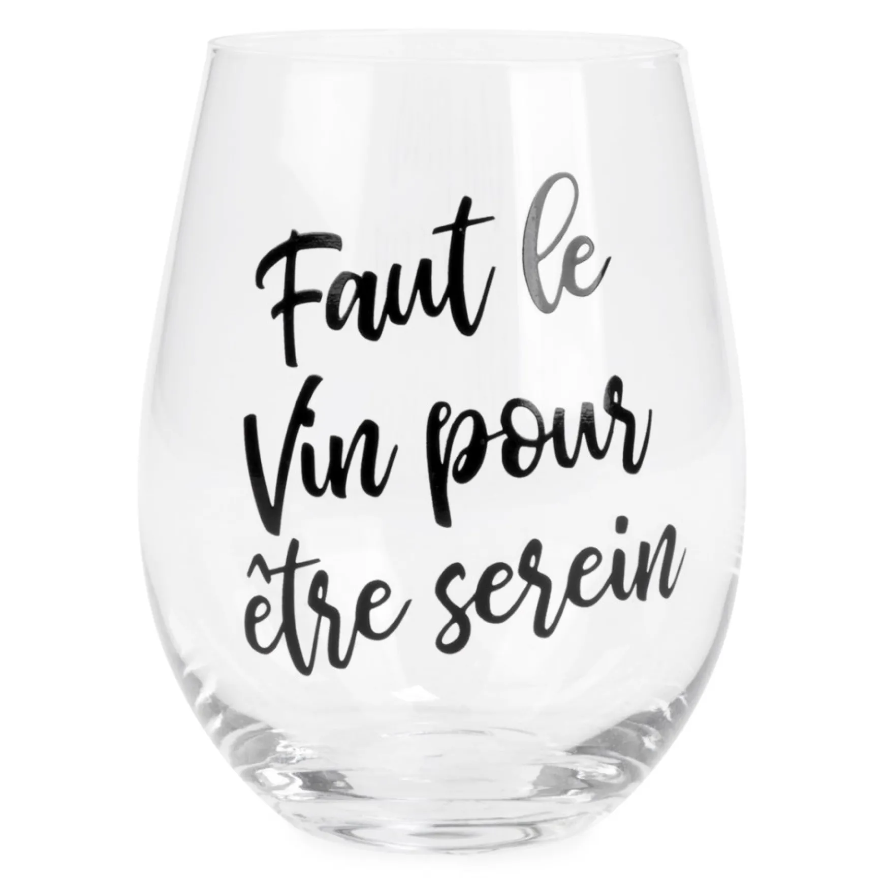 All For Wine*Attitudes Import Stemless Wine Glass - Serein