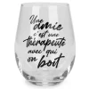 Products With Text*Attitudes Import Stemless Wine Glass - Une Amie