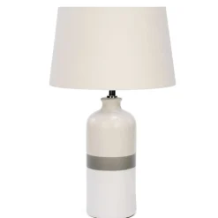 Luminaires*Attitudes Import 2 Table Lamp - Base With Gray Stripe