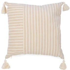Cushions*Attitudes Import 2 Tassel Cushion - Beige
