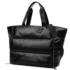 Convertible Bags*Pathz Tote Bag - Black Puffer