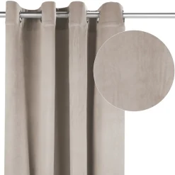 Poles & Curtains*Attitudes Import 2 Velvet Curtain - Beige
