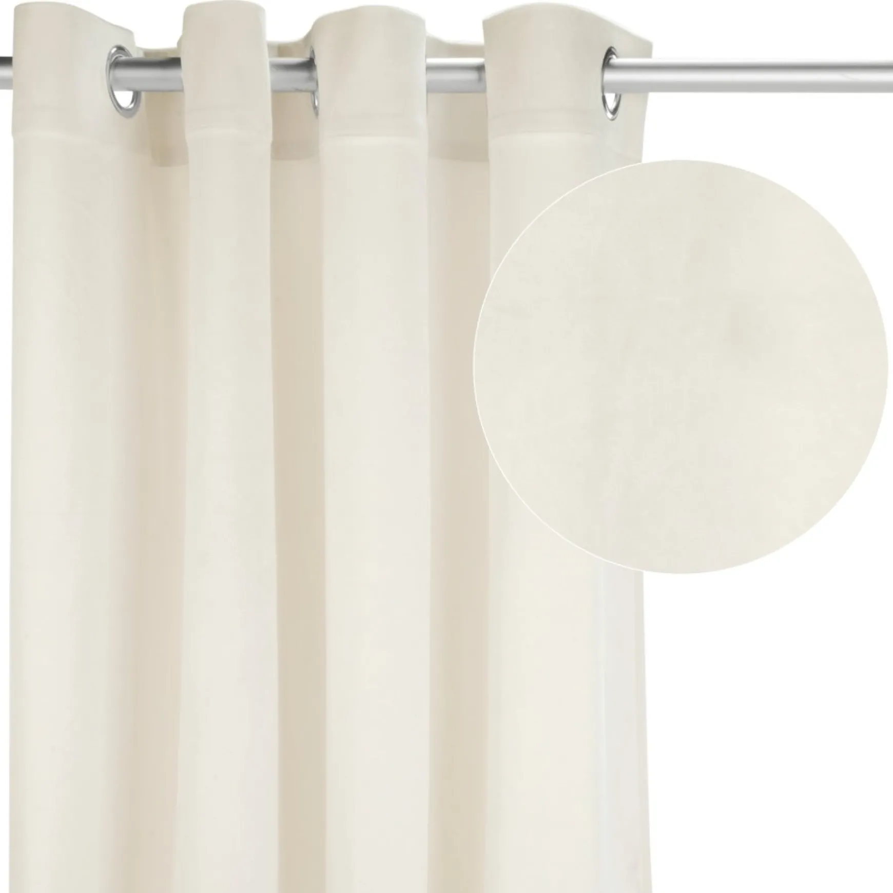 Poles & Curtains*Attitudes Import 2 Velvet Curtain - Ivory