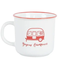 Mugs With Text*Nostalgia Import Vintage Mug - Joyeux Campeurs