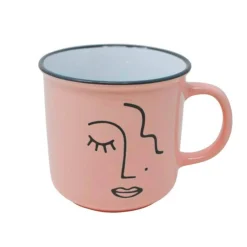 Mugs With Text*Nostalgia Import Vintage Mug - Pink Face