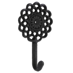 Handles & Hooks*Attitudes Import Wall Hook - Black Flower