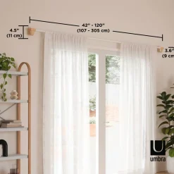 Poles & Curtains*Umbra White Curtain Rod - Bellwood