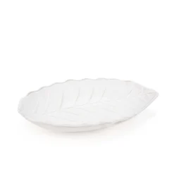 Plates, Trays & Containers*Attitudes Import White Leaf Tray