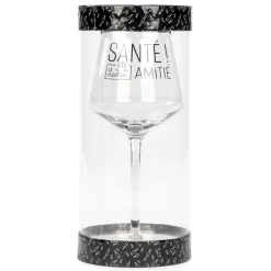 Products With Text*Attitudes Import 2 Wine Glass - Amitie
