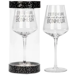 All For Wine*Attitudes Import 2 Wine Glass - Dose De Bonheur