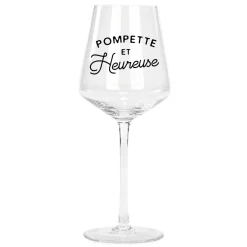 All For Wine*Attitudes Import 2 Wine Glass - Pompette & Heureuse