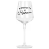Products With Text*Attitudes Import 2 Wine Glass - Pompette & Heureuse
