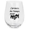 Products With Text*Attitudes Import 2 Wine Glass Without Stem - J'Prends Du Temps